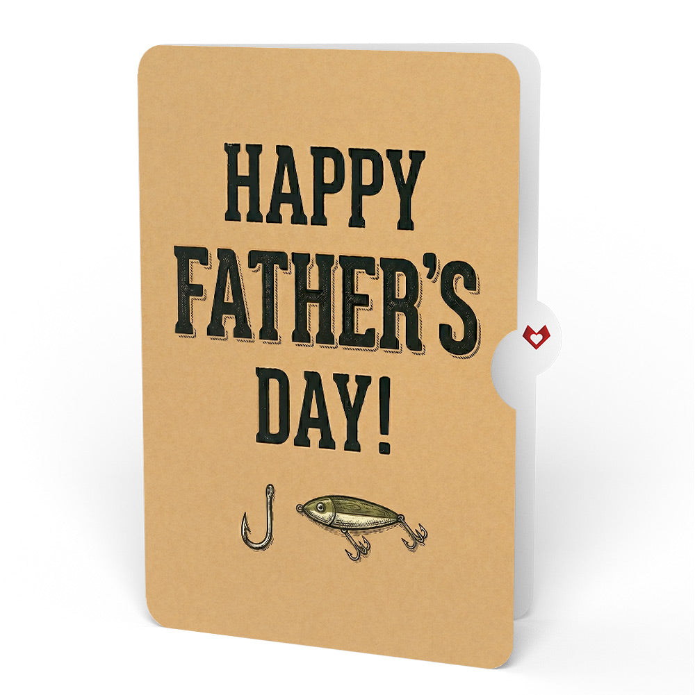 Reel Kick-Bass Dad Father's Day Pop-Up Card and Fishing Lure Sentiment Set