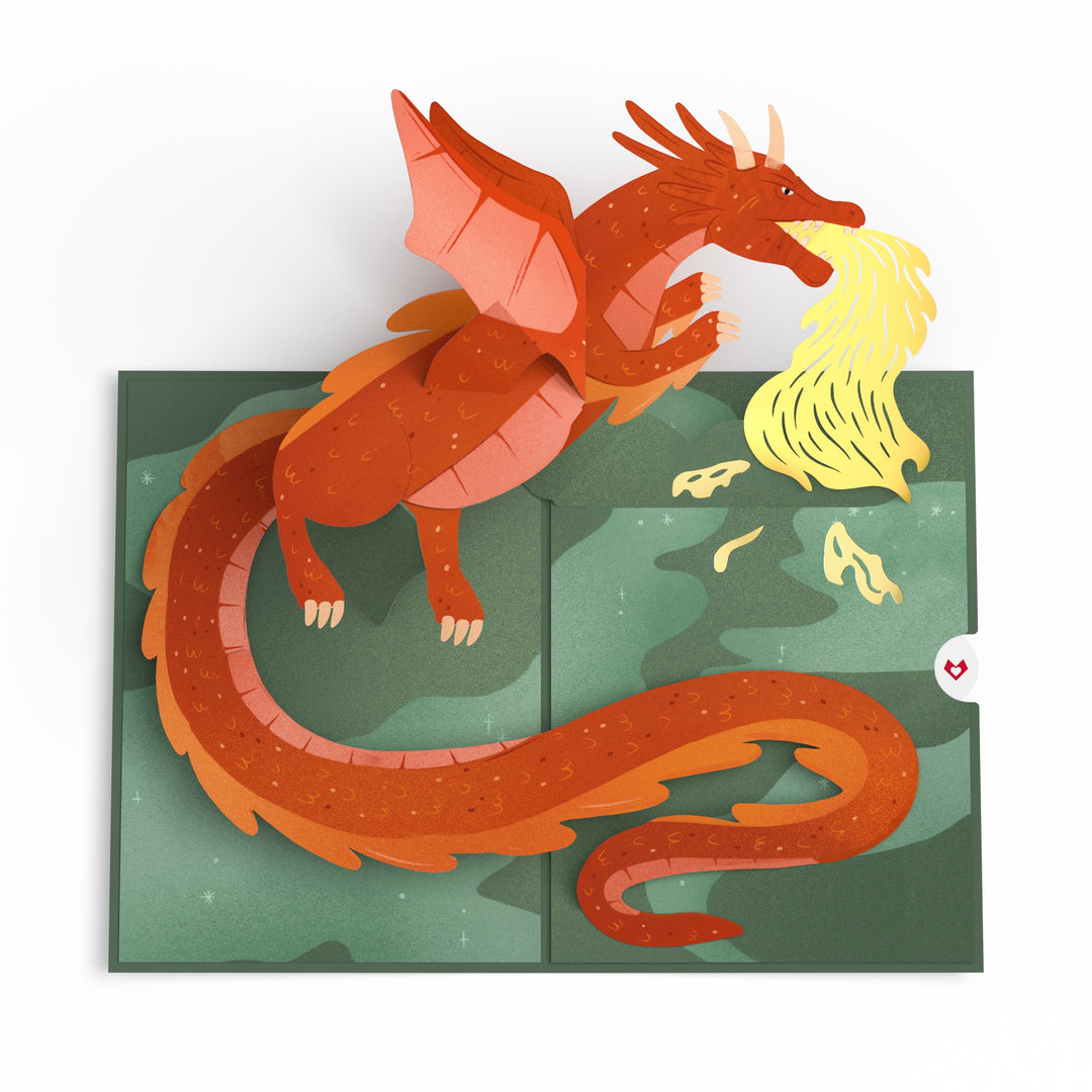 Fire-Breathing Dragon Father's Day Pop-Up Card and True Stories Sentiment Set for Dad