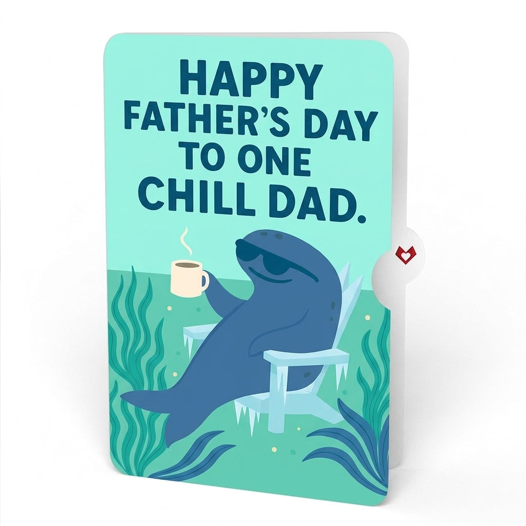 Whale Beneath the Waves Father's Day Pop-Up Card and Sentiment Set for Dad