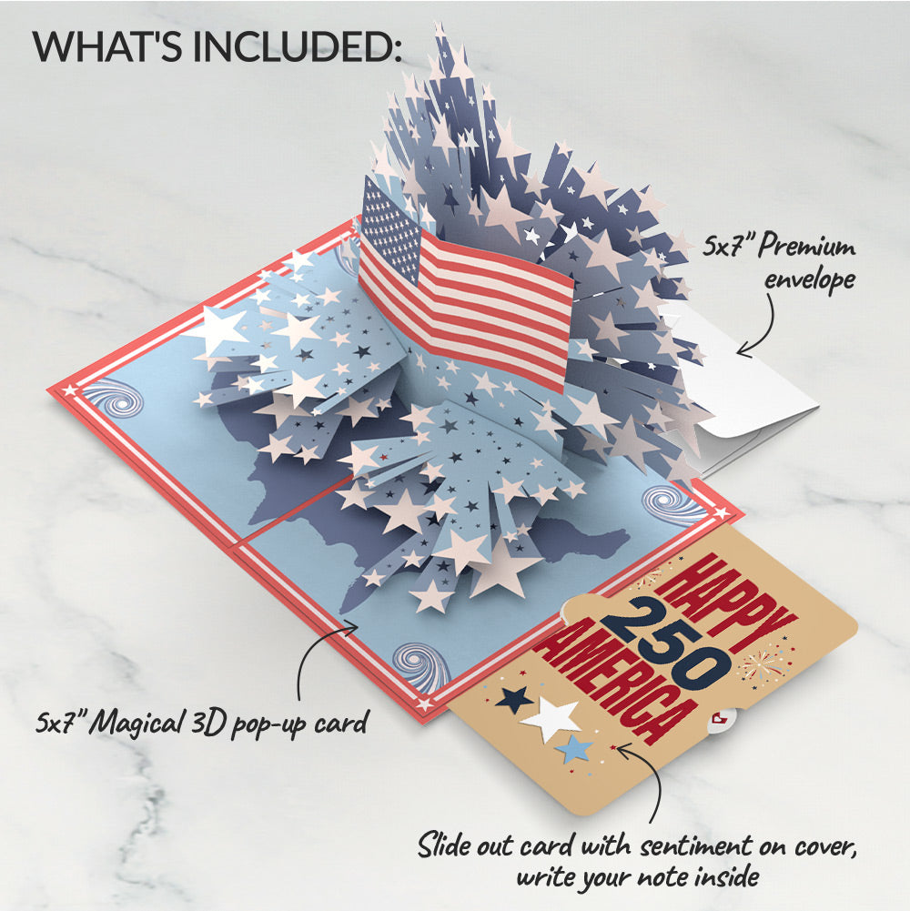 From Sea to Shining Sea 4th of July Pop-Up Card and 250 America Sentiment Set