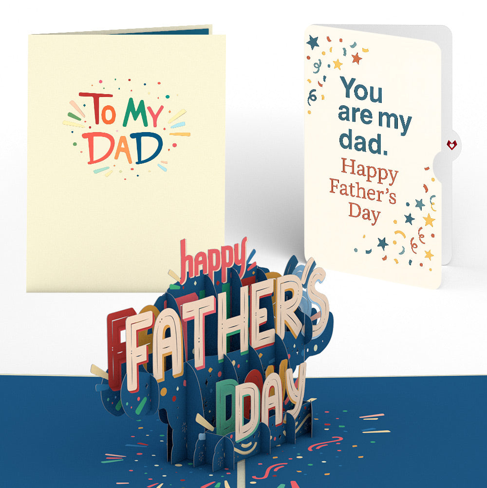 To My Dad: Happy Father's Day Pop-Up Card and Sentiment Set for Dad