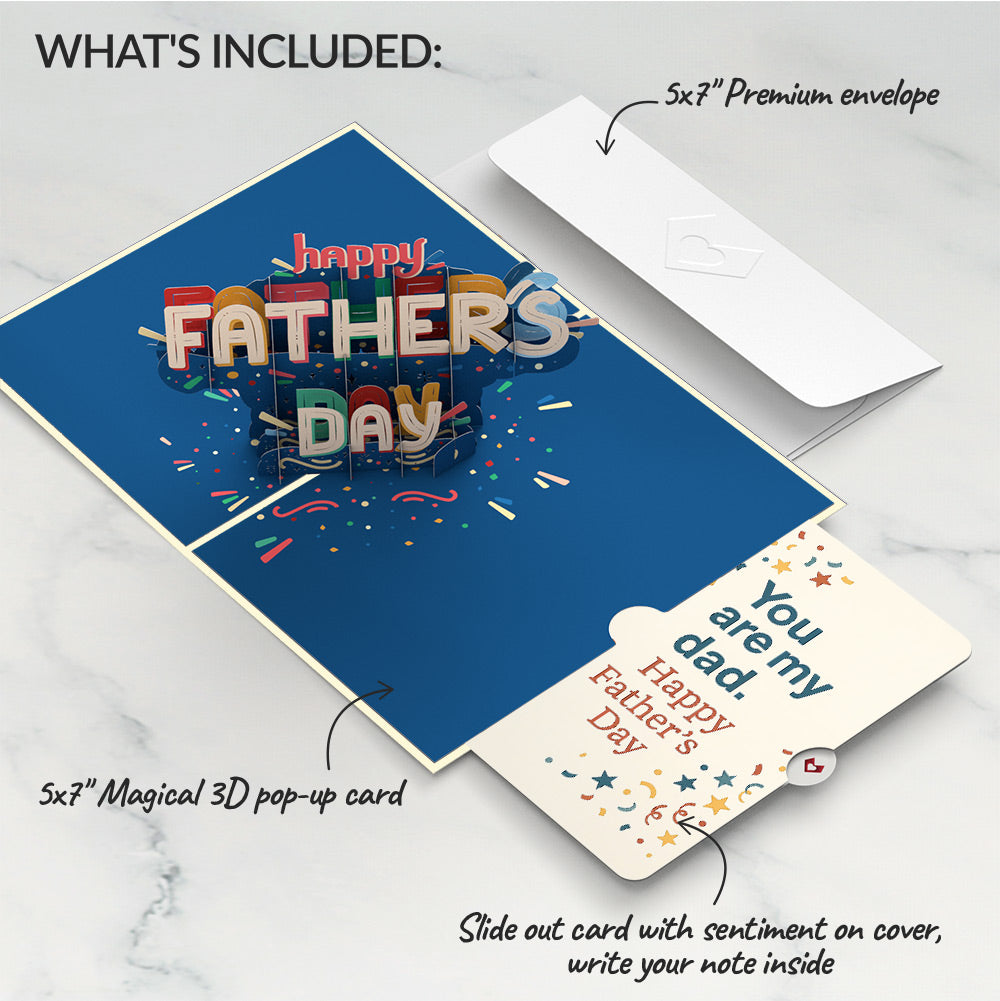 To My Dad: Happy Father's Day Pop-Up Card and Sentiment Set for Dad