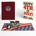 American Motorcycle 4th of July Pop-Up Card and Sentiment Set