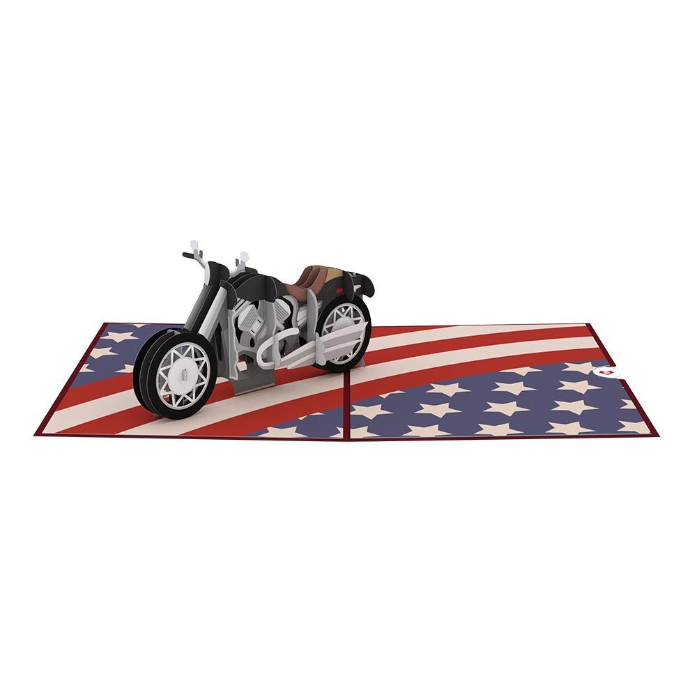 American Motorcycle 4th of July Pop-Up Card and Sentiment Set