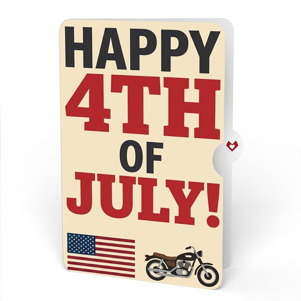 American Motorcycle 4th of July Pop-Up Card and Sentiment Set