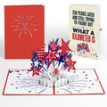 Stars and Stripes 4th of July Pop-Up Card and 250 Years Later Sentiment Set