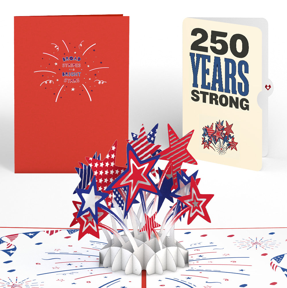 Stars and Stripes 4th of July Pop-Up Card and 250 Years Strong Sentiment Set