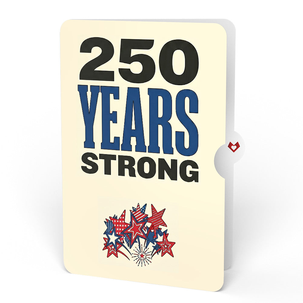 Stars and Stripes 4th of July Pop-Up Card and 250 Years Strong Sentiment Set