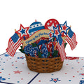 Americana Basket 4th of July Pop-Up Card and Sentiment Set