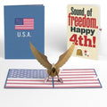 Patriotic Eagle 4th of July Pop-Up Card and Sentiment Set