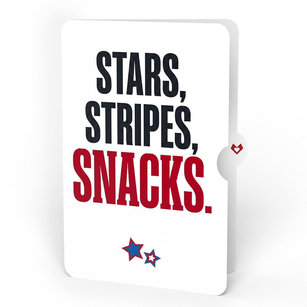 Americana Basket 4th of July Pop-Up Card and Stars Stripes Snacks Sentiment Set