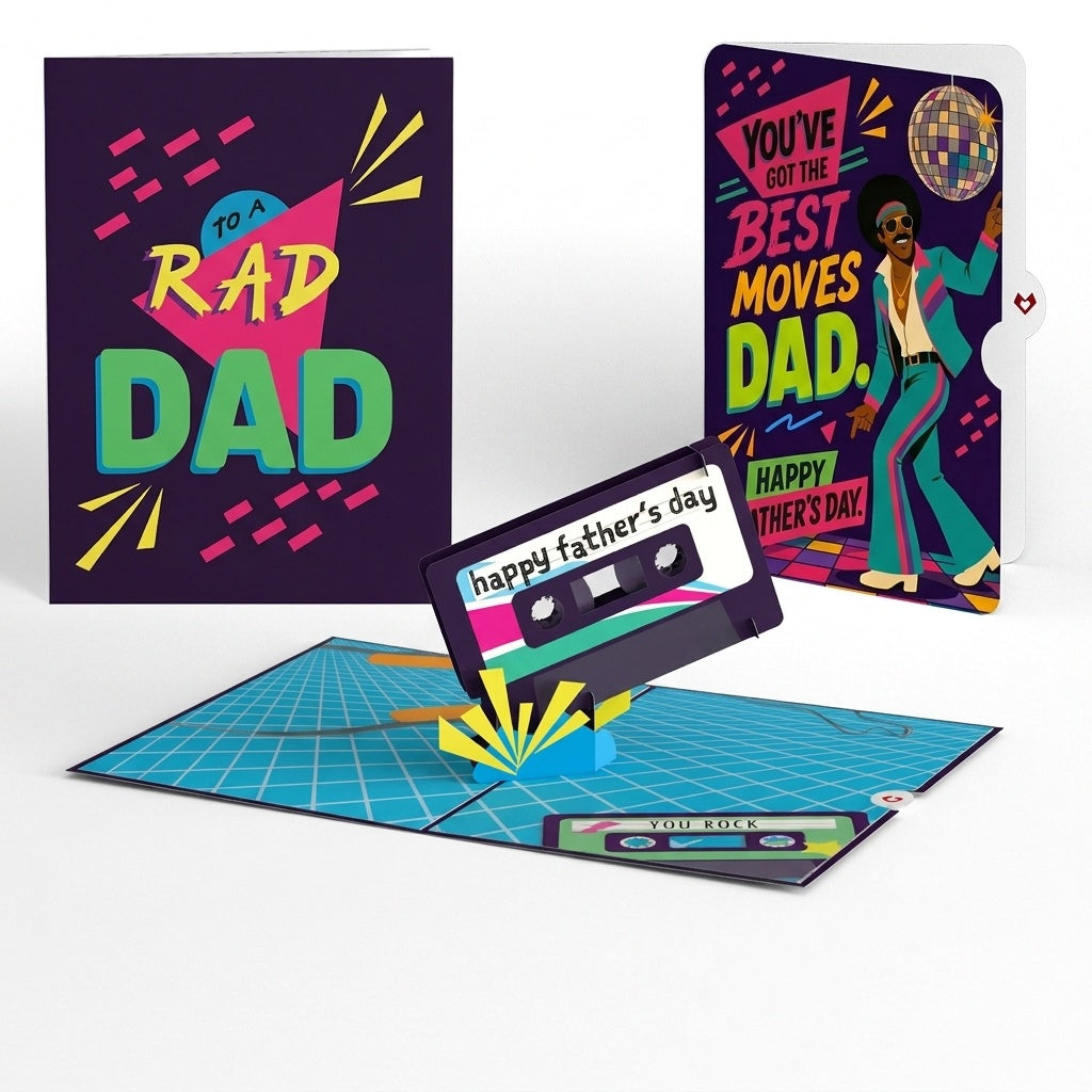 Rad Dad Father's Day Pop-Up Card and Disco Moves Sentiment Set for Dad