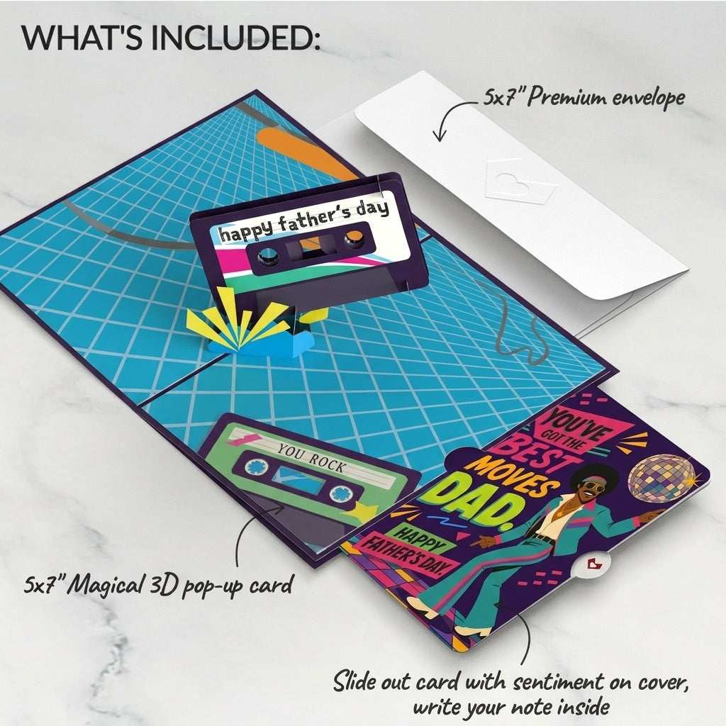 Rad Dad Father's Day Pop-Up Card and Disco Moves Sentiment Set for Dad