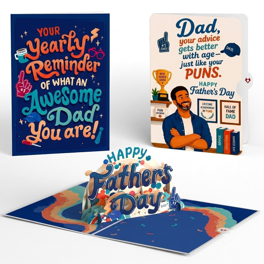 Awesome Dad Father's Day Pop-Up Card and Sentiment Set for Dad