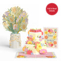Full Bloom Birthday Cake Pop-Up Card & Luxe Bouquet Bundle