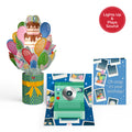 Oh Snap, It's Your Birthday Music and Lights Pop-Up Card & Bouquet Bundle