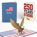 Patriotic Eagle 4th of July Pop-Up Card and 250 Years of Freedom Sentiment Set