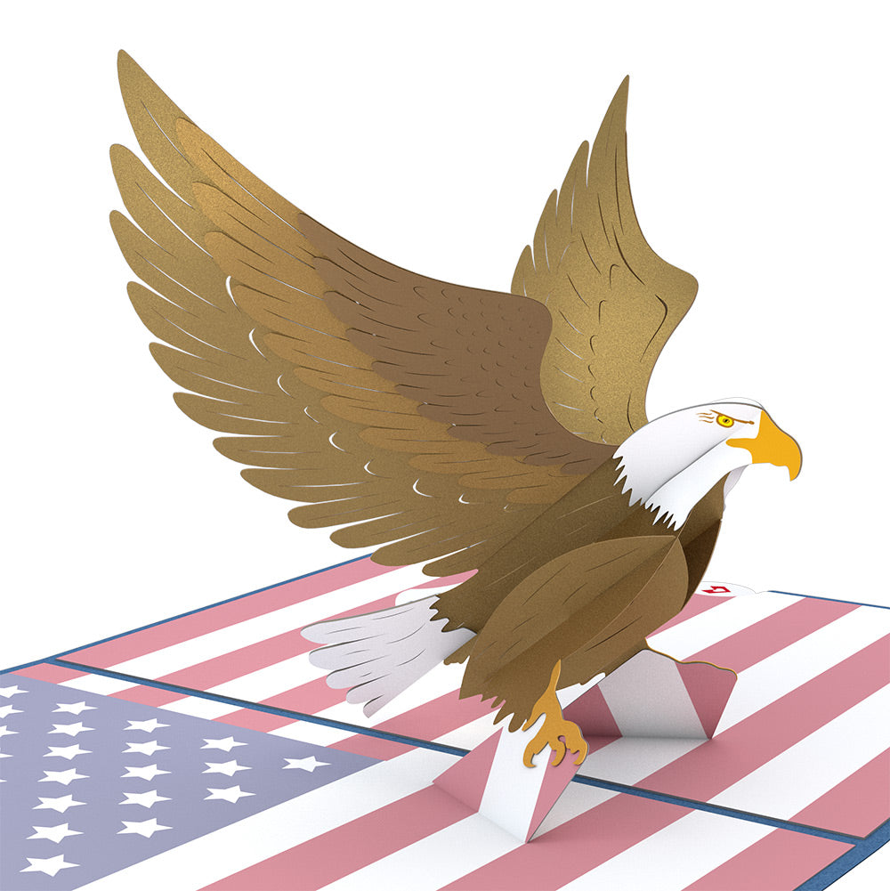 Patriotic Eagle 4th of July Pop-Up Card and 250 Years of Freedom Sentiment Set
