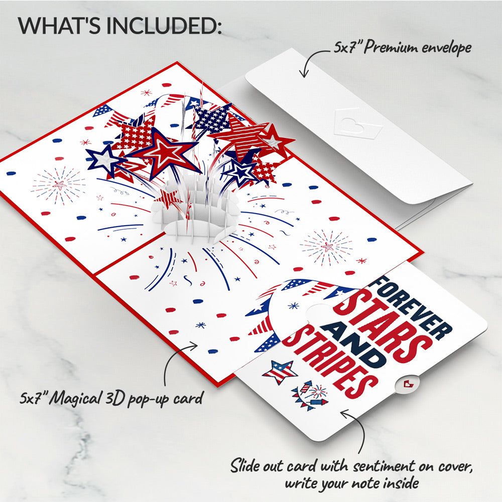 Stars and Stripes 4th of July Pop-Up Card and Sentiment Set