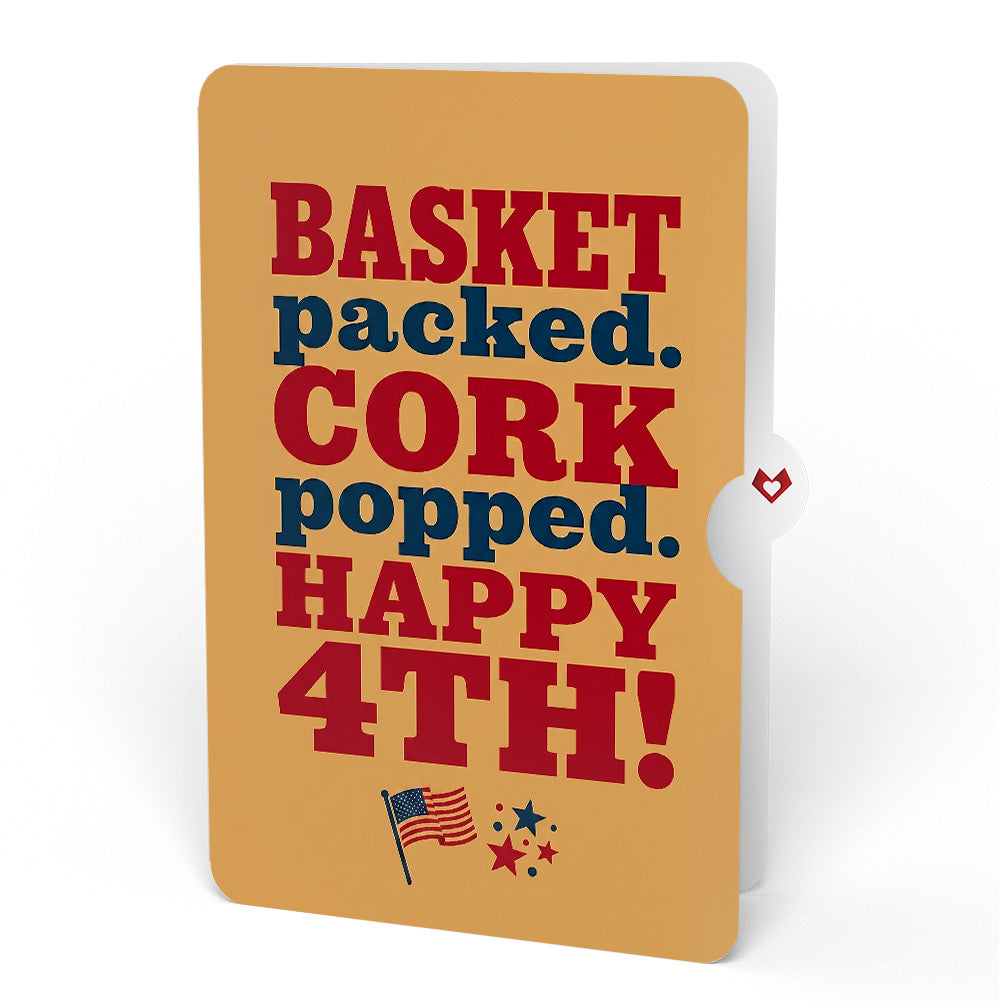 Americana Basket 4th of July Pop-Up Card and Basket Cork Sentiment Set