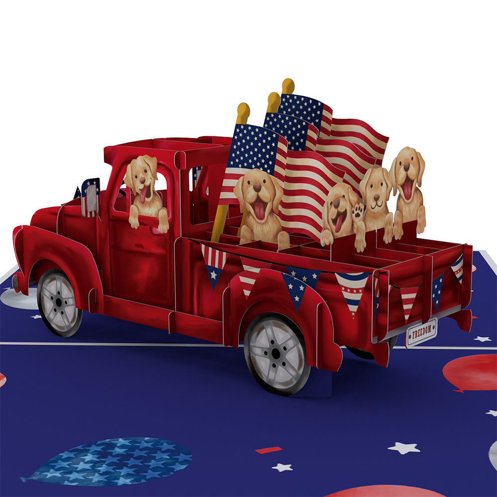 Americana Truck 4th of July Pop-Up Card and Built American Sentiment Set