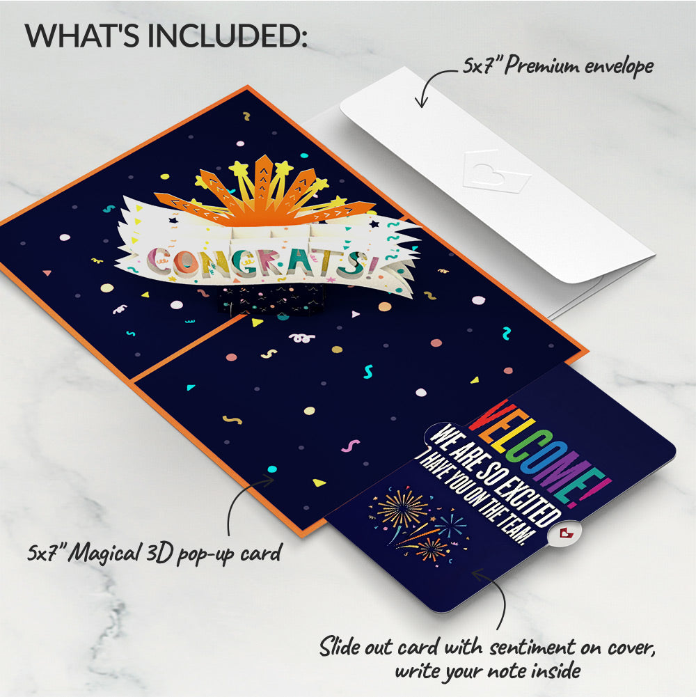 Congrats Explosion New Job Pop-Up Card and Sentiment Set