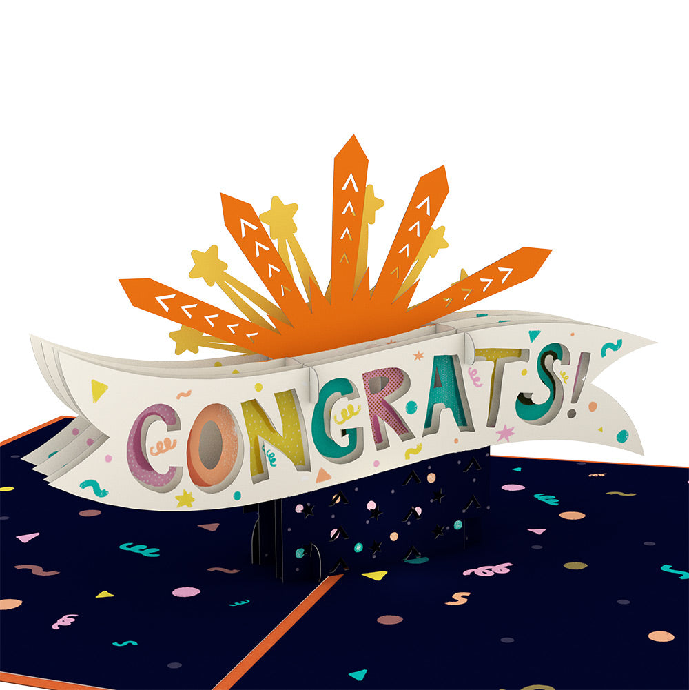 Congrats Explosion New Job Pop-Up Card and Sentiment Set