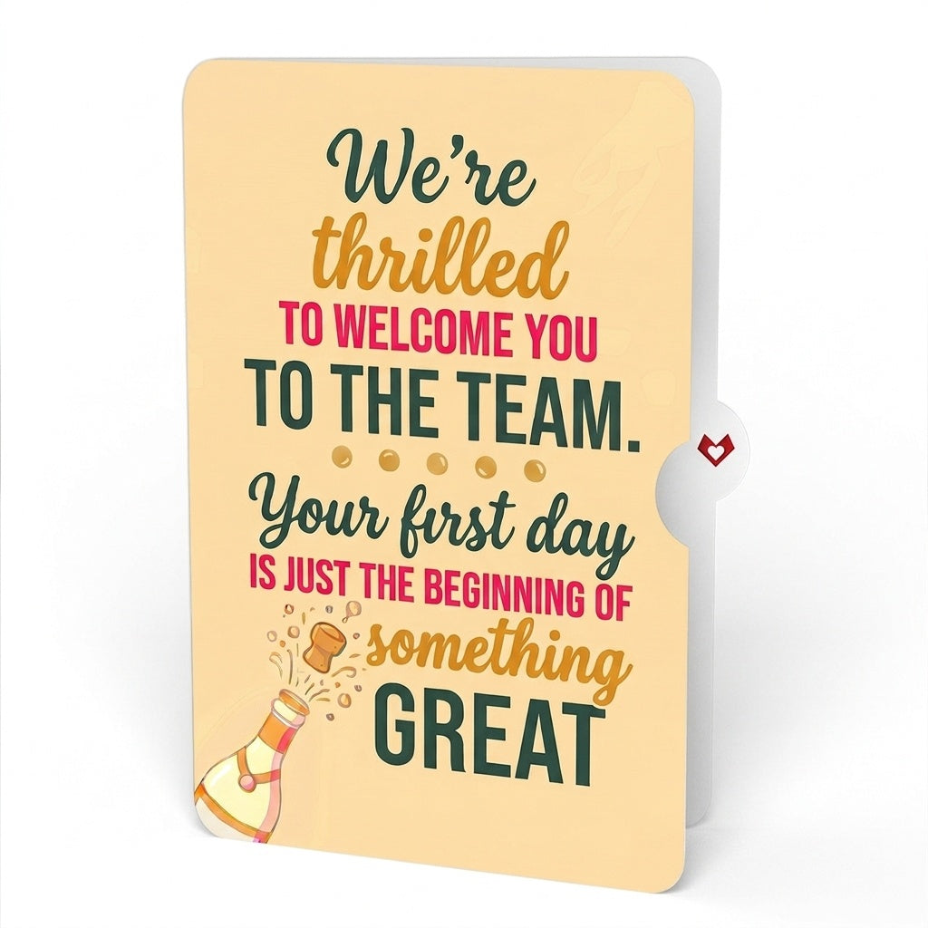 Champagne Pop Pop-Up Card and Thrilled to Welcome You Sentiment Set