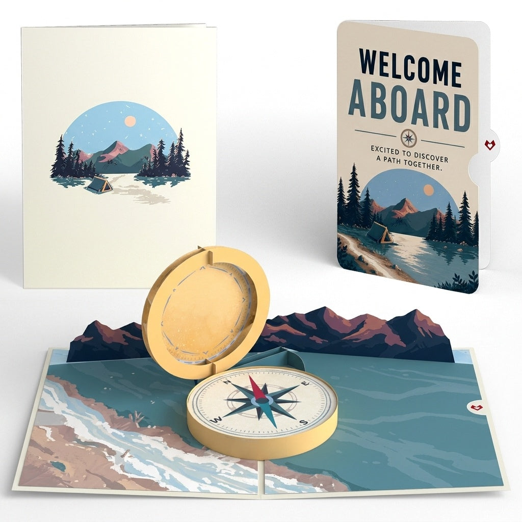 Classic Compass Pop-Up Card and Welcome Aboard Sentiment Set