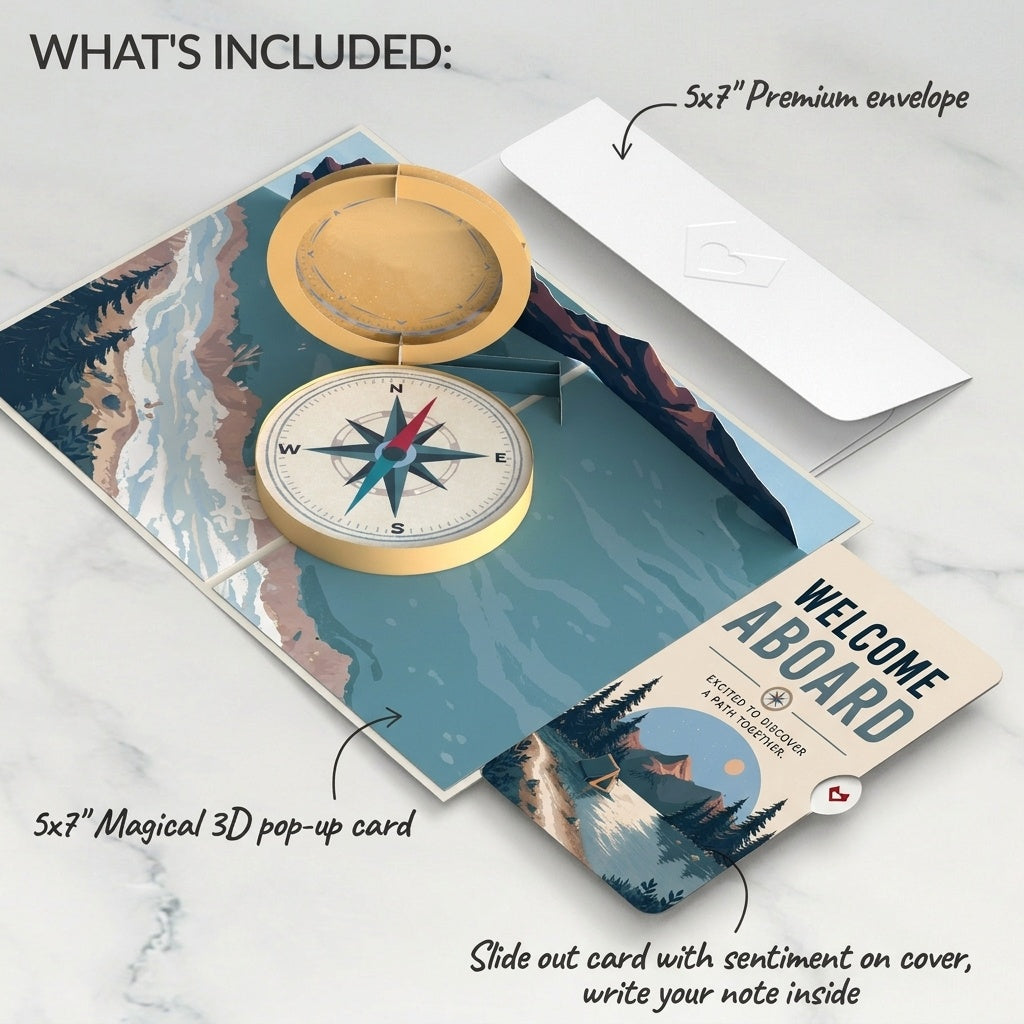 Classic Compass Pop-Up Card and Welcome Aboard Sentiment Set
