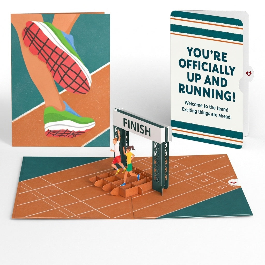 Race Day Running Welcome Pop-Up Card and Sentiment Set