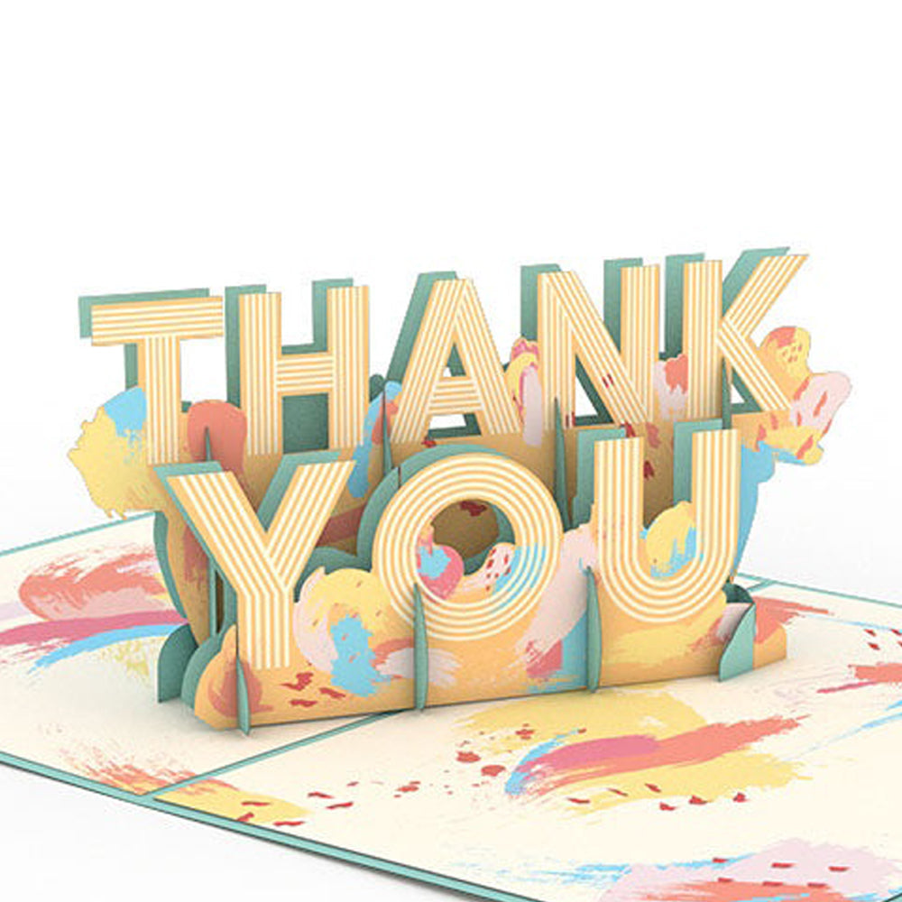 Artistic Thank You Pop-Up Card and Wonderful Connecting Sentiment Set