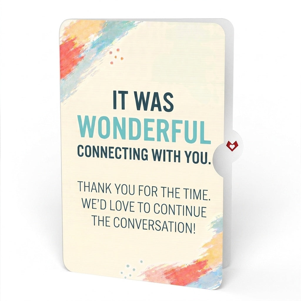 Artistic Thank You Pop-Up Card and Wonderful Connecting Sentiment Set