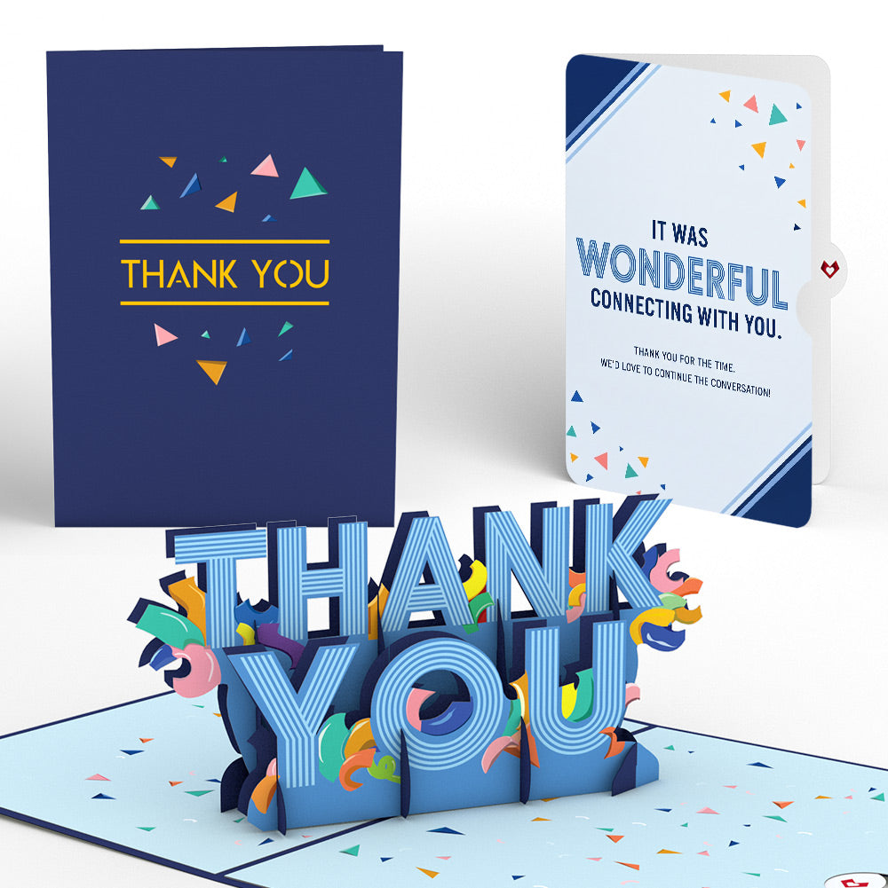 Thank You Confetti Pop-Up Card and Meaningful Connections Sentiment Set