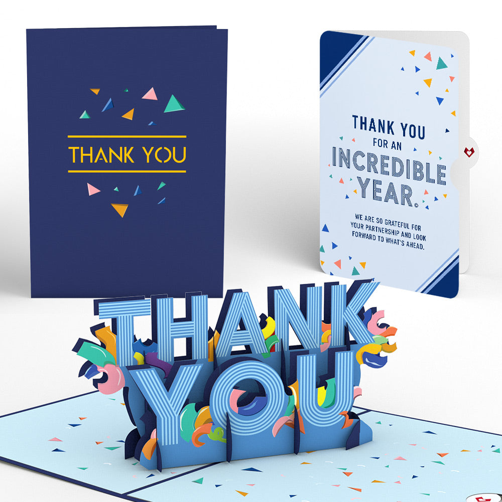 Thank You Confetti Pop-Up Card and Incredible Year Sentiment Set