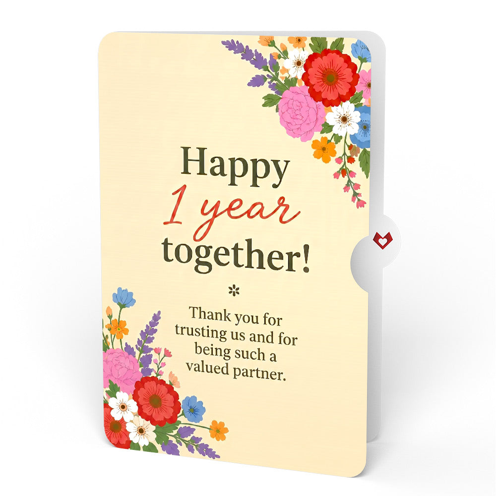 Thanks a Bunch Bouquet Anniversary Pop-Up Card and Colorful Blooms Sentiment Set for Business Partners