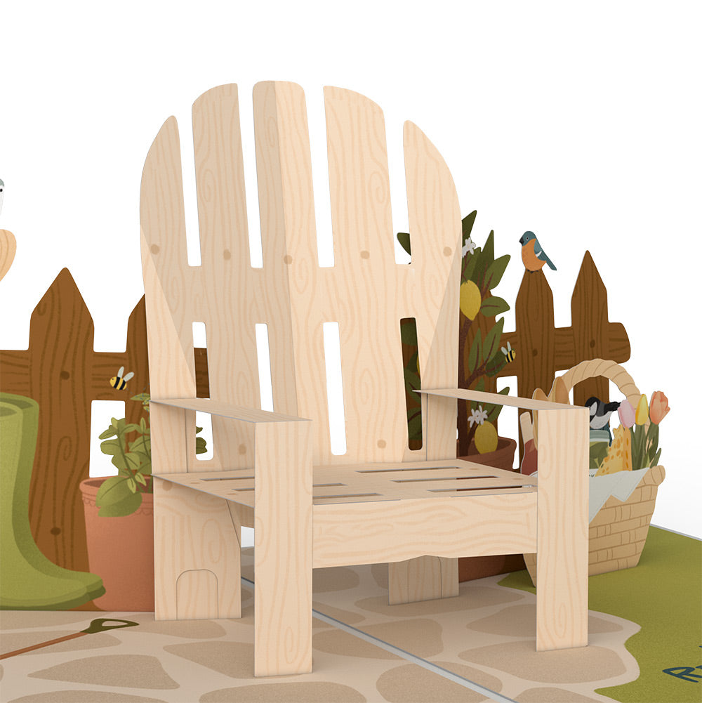 Take It Easy Retirement Pop-Up Card and Adirondack Chair Sentiment Set