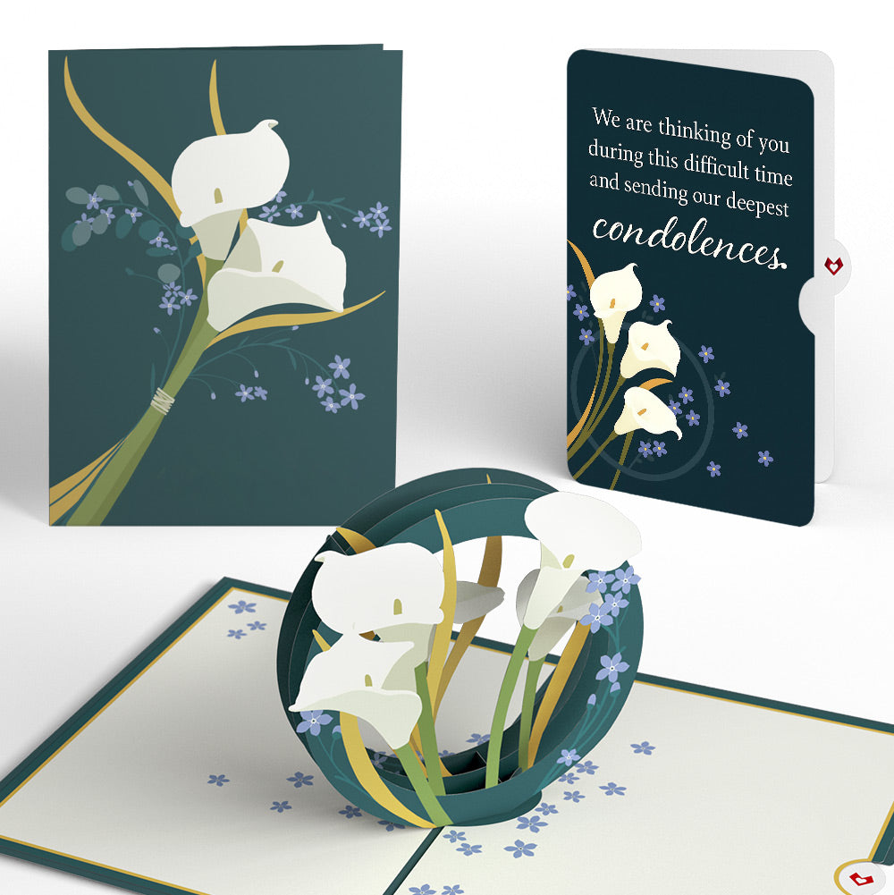 Calla Lily Sympathy Pop-Up Card and Thoughts of Comfort Sentiment Set