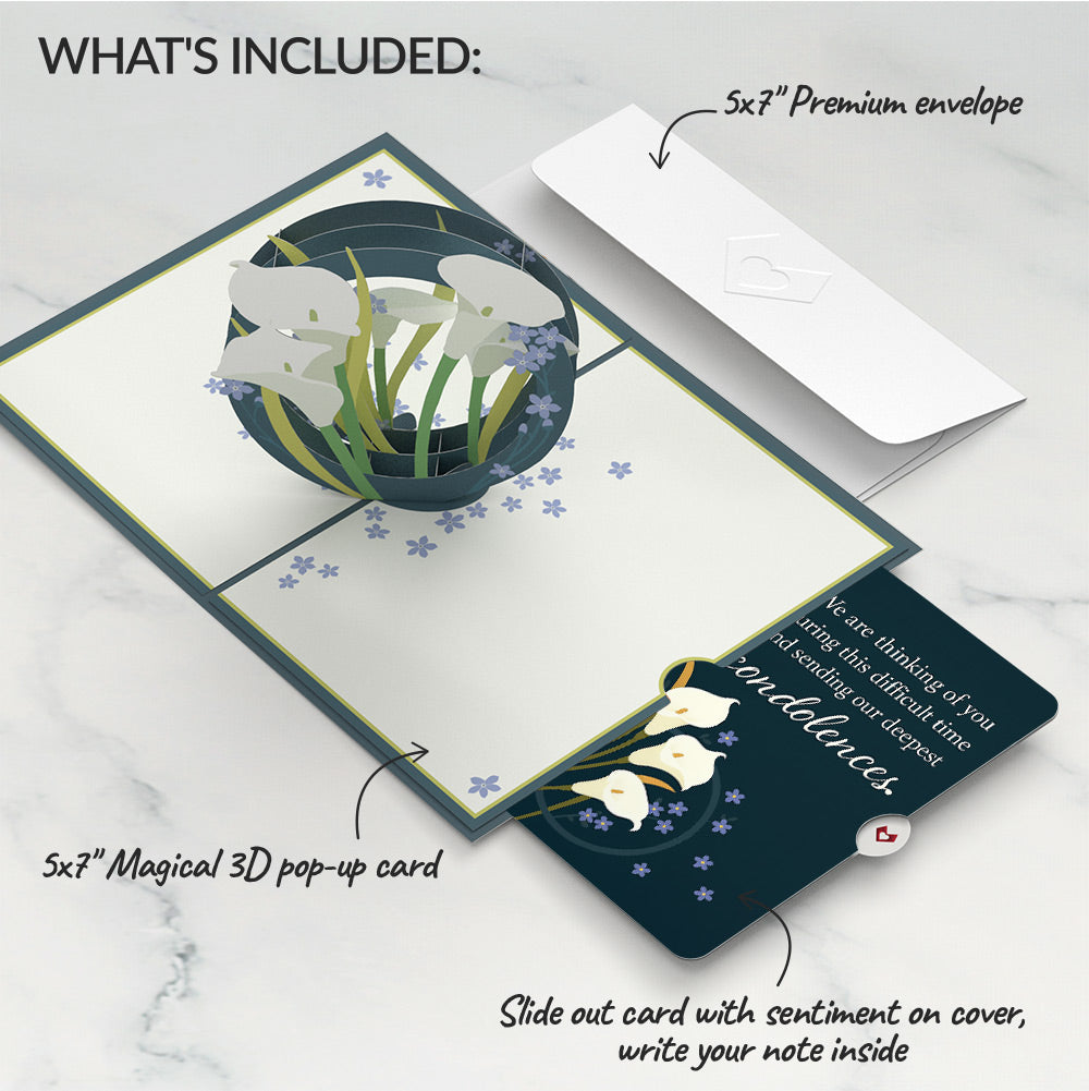 Calla Lily Sympathy Pop-Up Card and Thoughts of Comfort Sentiment Set