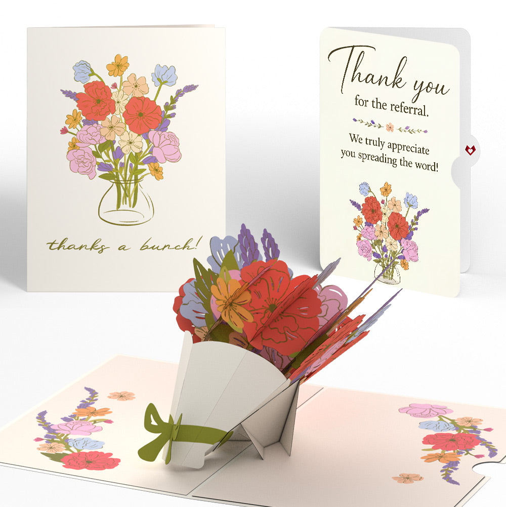 Thanks a Bunch Bouquet Appreciation Pop-Up Card and Spreading the Word Sentiment Set
