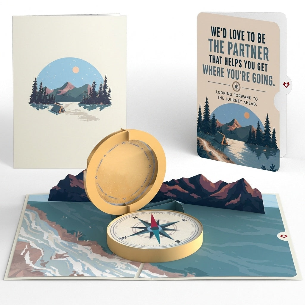 Classic Compass Pop-Up Card and The Journey Ahead Sentiment Set