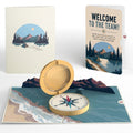 Classic Compass Welcome Pop-Up Card and Glad You Chose Us Sentiment Set