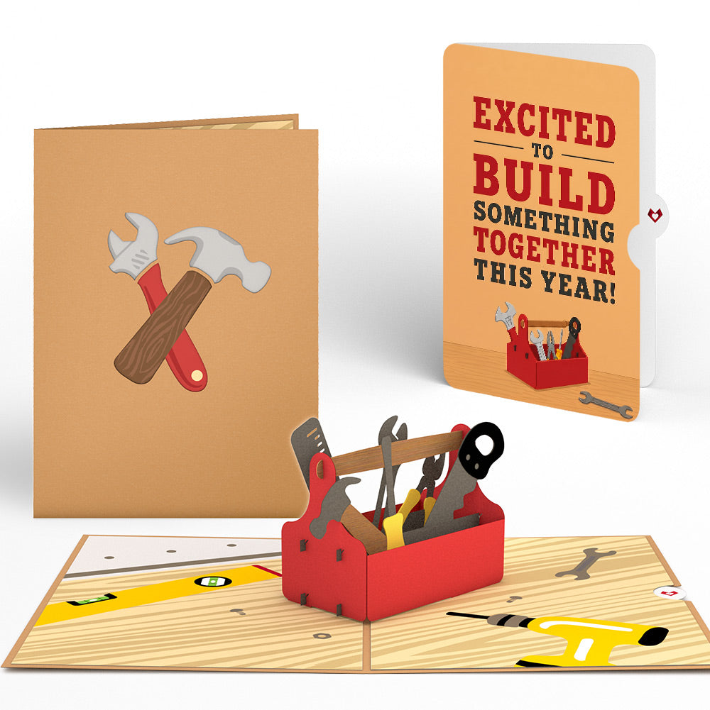 Toolbox Welcome Pop-Up Card and Building Something Together Sentiment Set