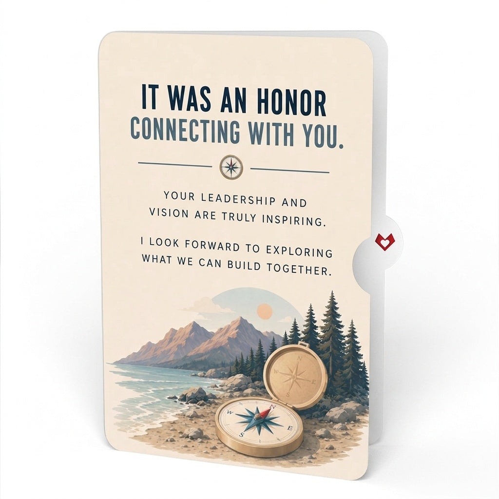 Classic Compass Pop-Up Card and An Honor Connecting With You Sentiment Set