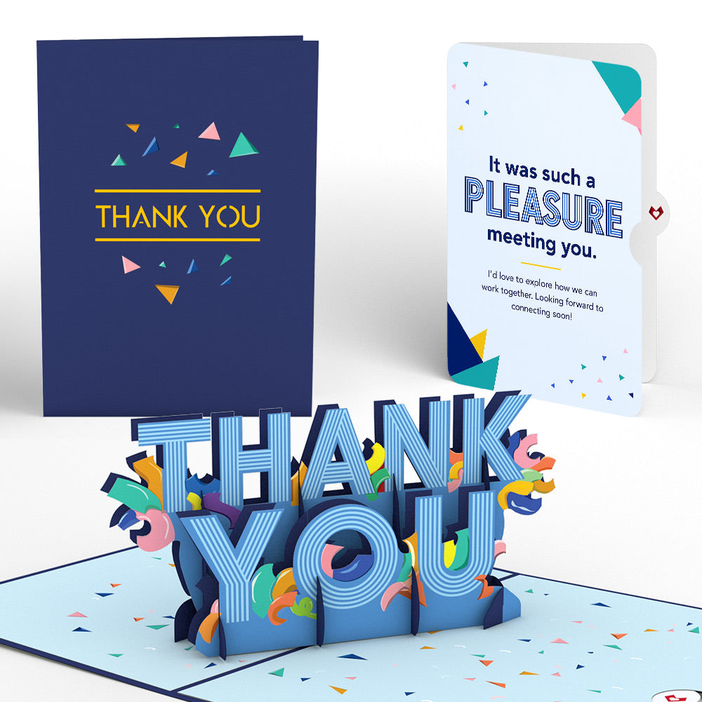 Thank You Confetti Pop-Up Card and A Pleasure Meeting You Sentiment Set