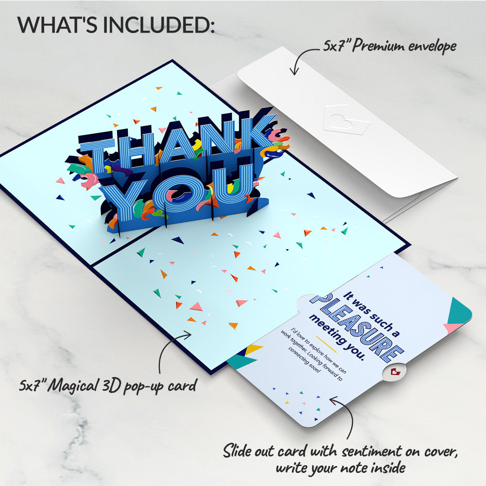 Thank You Confetti Pop-Up Card and A Pleasure Meeting You Sentiment Set