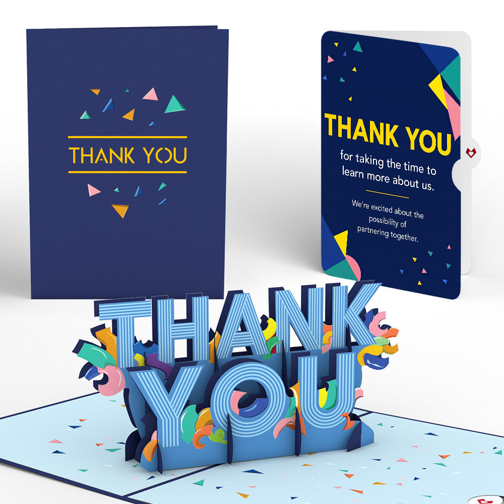 Thank You Confetti Pop-Up Card and Partnering Together Sentiment Set