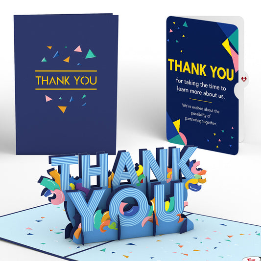 Thank You Confetti Pop-Up Card and Partnering Together Sentiment Set