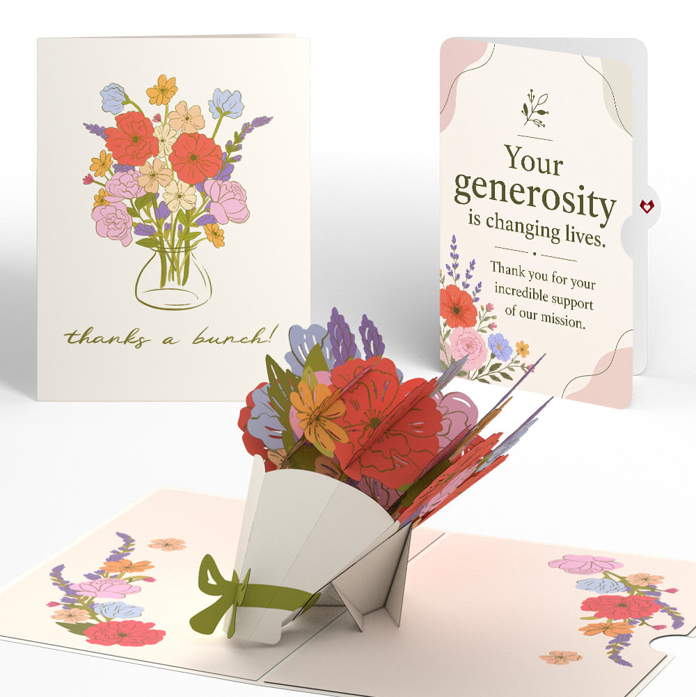 Thanks a Bunch Bouquet Pop-Up Card and Changing Lives Sentiment Set