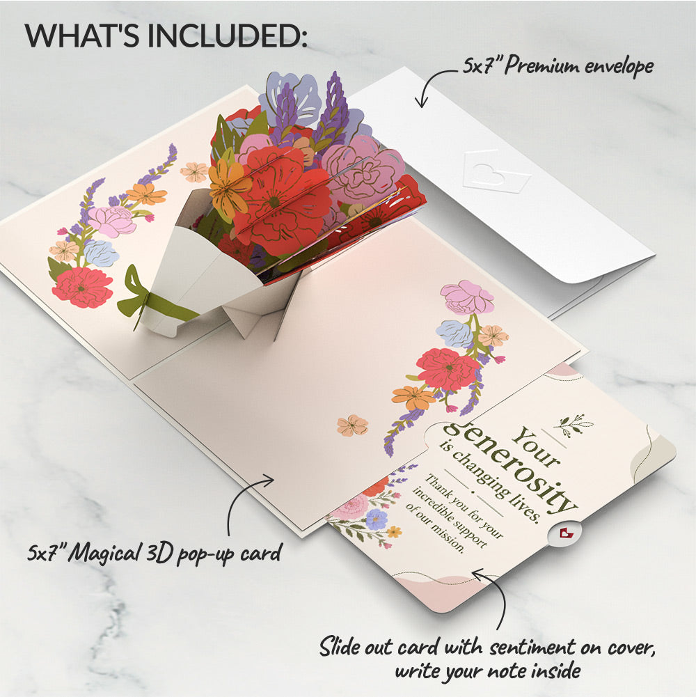 Thanks a Bunch Bouquet Pop-Up Card and Changing Lives Sentiment Set